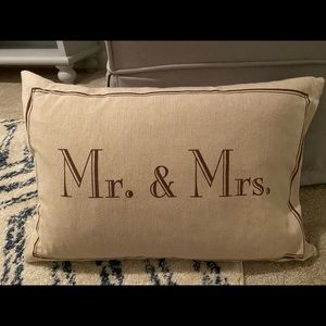 Mr. & Mrs. Throw Pillow